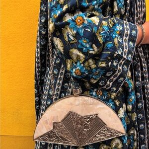 Elegant Cream and Silver Women's Bag